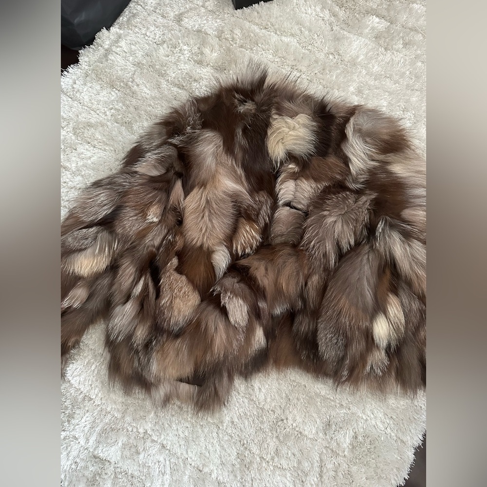 Macys Fur Vault Fox Crop Jacket